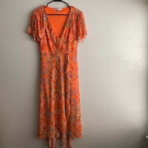 Harlow & Rose paisley orange dress size S